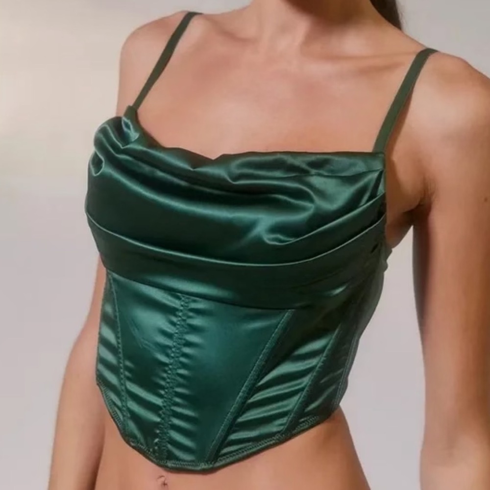 Green Urban Outfitters Corset Top